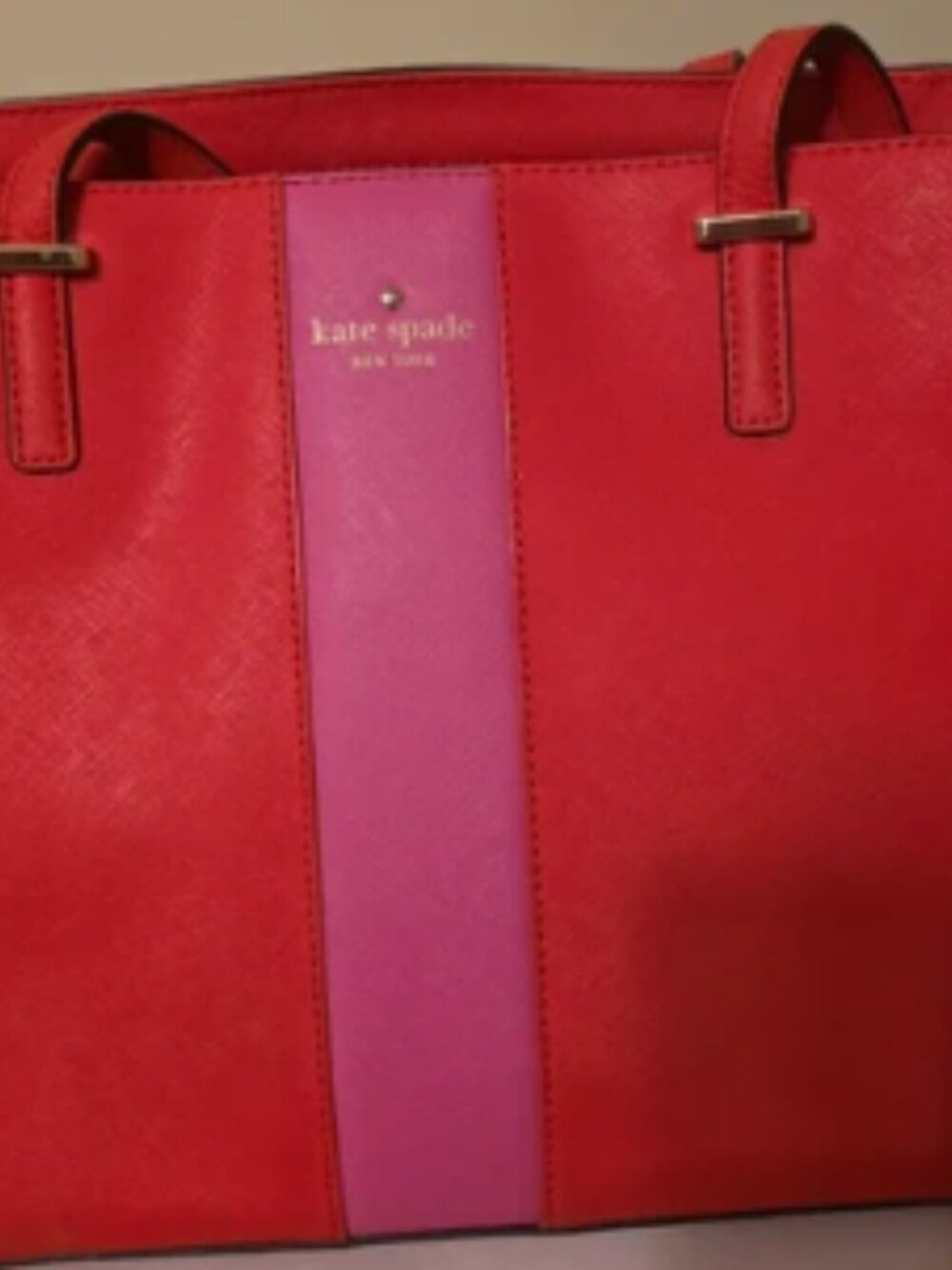 Kate Spade Cedar Street Multi Stripe Saffiano Leather Tote